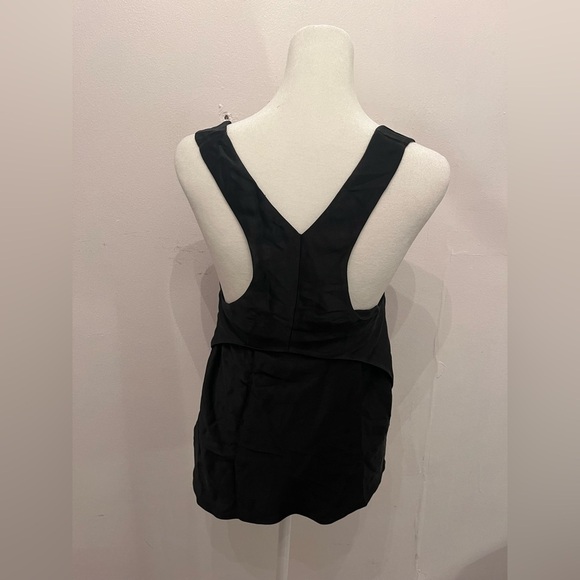 Helmut Lang Satin Racerback Tank Top Extra Small Black - Picture 2 of 3